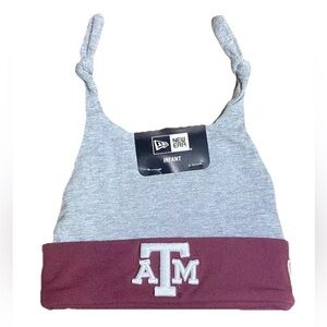 Texas A&M Infant Cap Knit Boys Unisex Maroon Gray NCAA New Era Aggies Baby Hat